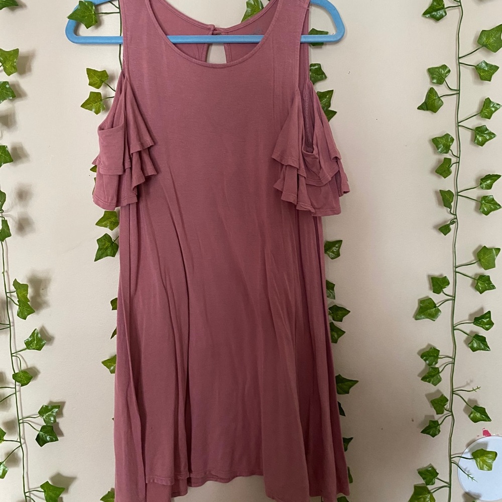 Alya (Francesscas) Cold Shoulder Ruffle Dress